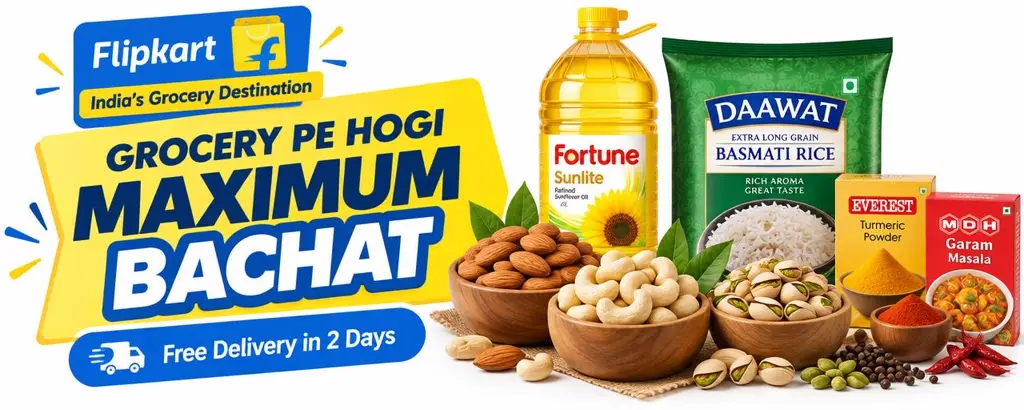 Grocery pe hogi maximum bachat with lightning fast delivery